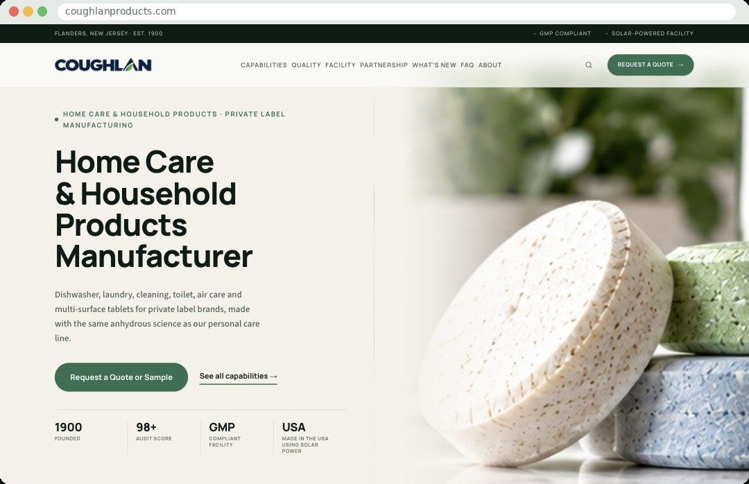 New Home Care & Household Products landing page